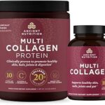 Ancient Nutrition Multi Collagen Peptides Protein Powder, Unflavored, 40 Servings + Multi Collagen Peptides Capsules, 90 Count