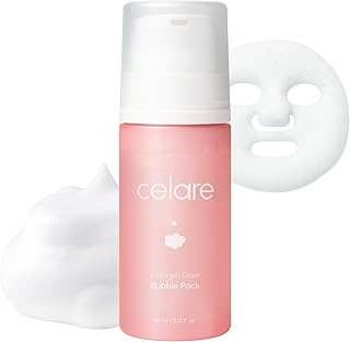 Celare Collagen Glow Bubble Pack | 30s Bubble-to-Glow Firming Serum | PDRN + Niacinamide+ 700,000 ppm Low-Molecular Collagen Water | Peptide & Protein Complex for Firmer Skin | 95 ml / 3.21 fl. oz.