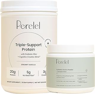 Perelel Triple-Support Plant Based Protein Powder & Greens Powder Bundle